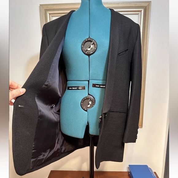 Stephen Marks London Women’s Black 100% Wool Lined Pockets Blazer Jacket Size 10 - Picture 7 of 9